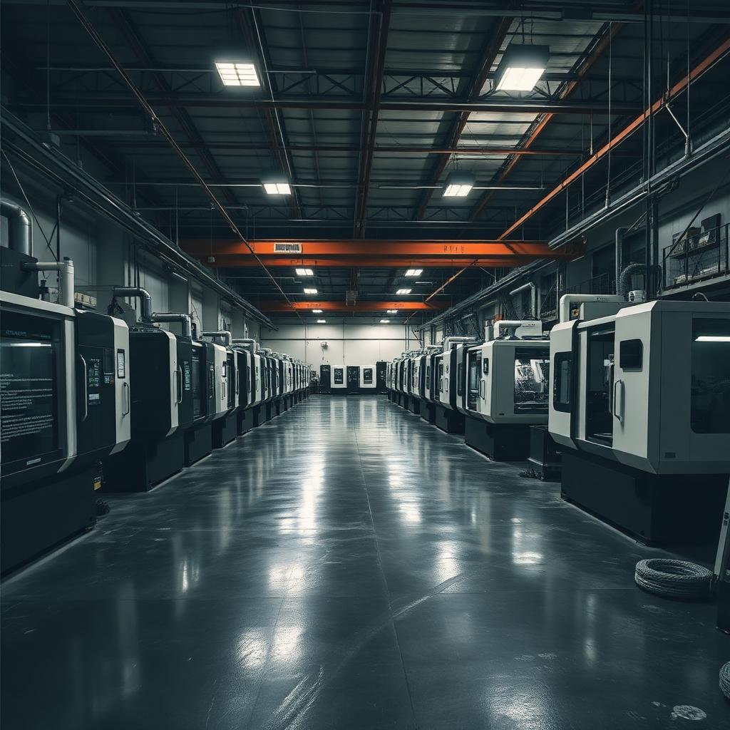 Ridgeline shop floor lined with CNC machining centers